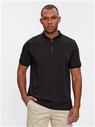 POLO SMOOTH COTTON WELT ZIP POLO K10K112754 ΜΑΥΡΟ REGULAR FIT CALVIN KLEIN