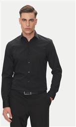 ΠΟΥΚΑΜΙΣΟ ESSENTIAL LV019EU000 ΜΑΥΡΟ SLIM FIT CALVIN KLEIN