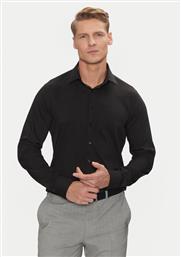 ΠΟΥΚΑΜΙΣΟ PERFORMANCE SOLID SLIM SHIRT K10K114324 ΜΑΥΡΟ REGULAR FIT CALVIN KLEIN