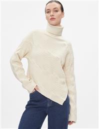 ΠΟΥΛΟΒΕΡ ASYMETRIC MODERN CABLE SWEATER K20K206016 ΜΠΕΖ REGULAR FIT CALVIN KLEIN