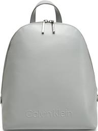 ΣΑΚΙΔΙΟ EMBOSSED CALVIN ROUND BACKPACK K60K613185 ΓΚΡΙ CALVIN KLEIN