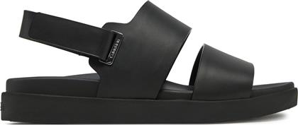 ΣΑΝΔΑΛΙΑ FLAT ADJ SANDAL EYELET HW0HW02488 ΜΑΥΡΟ CALVIN KLEIN