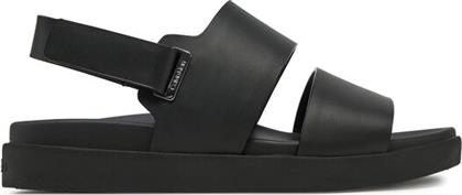 ΣΑΝΔΑΛΙΑ FLAT ADJ SANDAL EYELET HW0HW02488 ΜΑΥΡΟ CALVIN KLEIN