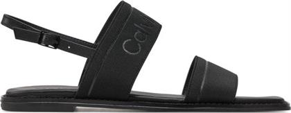 ΣΑΝΔΑΛΙΑ FLAT SANDAL HE HW0HW01990 ΜΑΥΡΟ CALVIN KLEIN