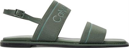 ΣΑΝΔΑΛΙΑ FLAT SANDAL HE HW0HW01990 ΠΡΑΣΙΝΟ CALVIN KLEIN