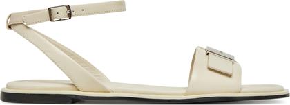 ΣΑΝΔΑΛΙΑ FLAT SANDAL W/CK HW - LTH HW0HW02367 ΕΚΡΟΥ CALVIN KLEIN