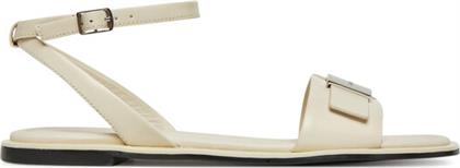 ΣΑΝΔΑΛΙΑ FLAT SANDAL W/CK HW - LTH HW0HW02367 ΕΚΡΟΥ CALVIN KLEIN