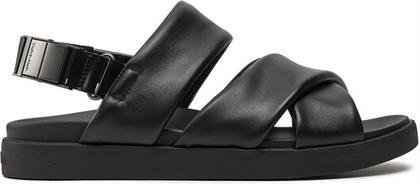 ΣΑΝΔΑΛΙΑ PADDED CRISS CROSS SANDAL HM0HM01482 ΜΑΥΡΟ CALVIN KLEIN