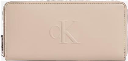 SCULPTED ZIP AROUND WALLET (ΔΙΑΣΤΑΣΕΙΣ: 19 X 2 X 9ΕΚ.) CALVIN KLEIN