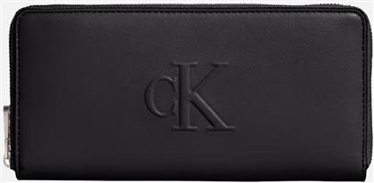 SCULPTED ZIP AROUND WALLET (ΔΙΑΣΤΑΣΕΙΣ: 19 X 2 X 9ΕΚ.) CALVIN KLEIN