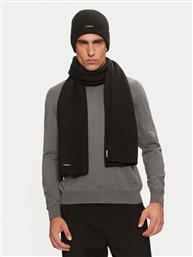 ΣΕΤ ΚΑΣΚΟΛ ΚΑΙ ΣΚΟΥΦΟΣ GS CLASSIC RIB BEANIE + SCARF K50K512389 ΜΑΥΡΟ CALVIN KLEIN από το MODIVO