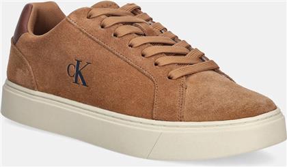 ΣΟΥΕΤ ΑΘΛΗΤΙΚΑ ΠΑΠΟΥΤΣΙΑ CLASSIC CUPSOLE LACEUP SU ΧΡΩΜΑ: ΚΑΦΕ, YM0YM01434 CALVIN KLEIN