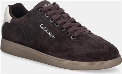 ΣΟΥΕΤ ΑΘΛΗΤΙΚΑ ΠΑΠΟΥΤΣΙΑ LOW CUPSOLE LACEUP SU ΧΡΩΜΑ: ΜΠΟΡΝΤΟ, HM0HM01946 CALVIN KLEIN