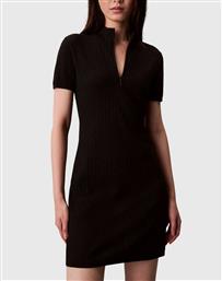 SPORTY 1/4 ZIP MINI SWEATER DRES CALVIN KLEIN