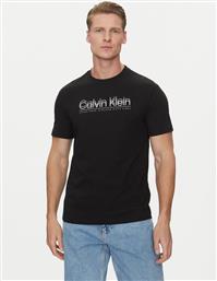 T-SHIRT DOUBLE LOGO K10K114149 ΜΑΥΡΟ REGULAR FIT CALVIN KLEIN