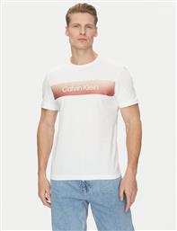 T-SHIRT LINEAR OMBRE K10K114163 ΛΕΥΚΟ REGULAR FIT CALVIN KLEIN