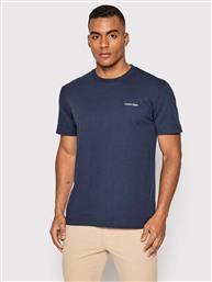 T-SHIRT MICRO LOGO INTERLOCK K10K109894 ΣΚΟΥΡΟ ΜΠΛΕ REGULAR FIT CALVIN KLEIN