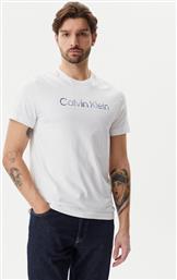 T-SHIRT SATIN BONDED LOGO K10K114162 ΛΕΥΚΟ REGULAR FIT CALVIN KLEIN