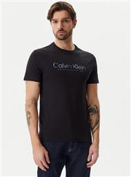 T-SHIRT SATIN BONDED LOGO K10K114162 ΜΑΥΡΟ REGULAR FIT CALVIN KLEIN