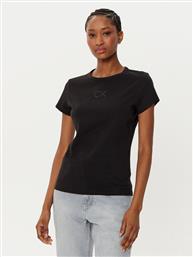 T-SHIRT SATIN K20K207974 ΜΑΥΡΟ REGULAR FIT CALVIN KLEIN