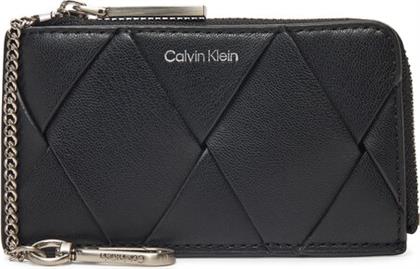 ΘΗΚΗ ΚΛΕΙΔΙΩΝ CK WOVEN ZIP AROUND CARDHOLDER K60K612954 ΜΑΥΡΟ CALVIN KLEIN από το MODIVO