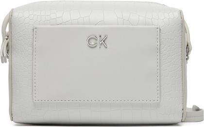 ΤΣΑΝΤΑ CK DAILY CAMERA BAG-CROCO K60K612140 ΓΚΡΙ CALVIN KLEIN