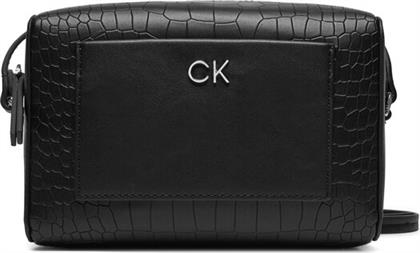 ΤΣΑΝΤΑ CK DAILY CAMERA BAG-CROCO K60K612140 ΜΑΥΡΟ CALVIN KLEIN