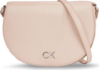 ΤΣΑΝΤΑ CK DAILY SADDLE BAG-PEARLIZED K60K611883 ΓΚΡΙ CALVIN KLEIN