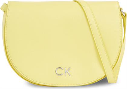 ΤΣΑΝΤΑ CK DAILY SADDLE BAG PEBBLE K60K611679 ΚΙΤΡΙΝΟ CALVIN KLEIN