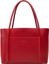 ΤΣΑΝΤΑ CK LINN MEDIUM SHOPPER K60K613110 ΚΟΚΚΙΝΟ CALVIN KLEIN