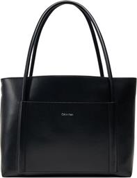 ΤΣΑΝΤΑ CK LINN MEDIUM SHOPPER K60K613110 ΜΑΥΡΟ CALVIN KLEIN