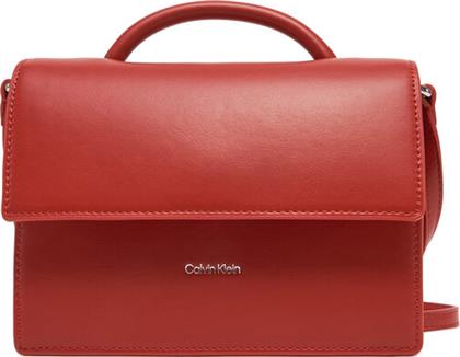 ΤΣΑΝΤΑ CK LINN TOP HANDLE CROSSBODY K60K613162 ΚΟΚΚΙΝΟ CALVIN KLEIN