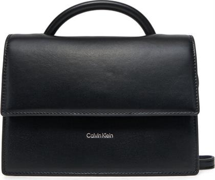 ΤΣΑΝΤΑ CK LINN TOP HANDLE CROSSBODY K60K613162 ΜΑΥΡΟ CALVIN KLEIN