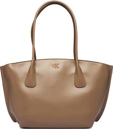ΤΣΑΝΤΑ CK MEDIUM DOME TOT LV04F3344G ΜΠΕΖ CALVIN KLEIN