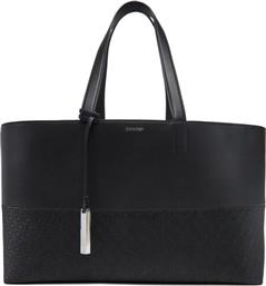 ΤΣΑΝΤΑ CK MIXMEDIA SHOPPER-MONO K60K613166 ΜΑΥΡΟ CALVIN KLEIN