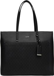 ΤΣΑΝΤΑ CK MUST AOP MEDIUM SHOPPER W/POC LV04F3225G ΜΑΥΡΟ CALVIN KLEIN