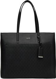 ΤΣΑΝΤΑ CK MUST AOP MEDIUM SHOPPER W/POC LV04F3225G ΜΑΥΡΟ CALVIN KLEIN