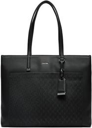 ΤΣΑΝΤΑ CK MUST MEDIUM SHOPPER-MONO K60K612774 ΜΑΥΡΟ CALVIN KLEIN