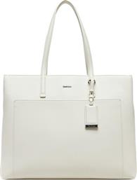 ΤΣΑΝΤΑ CK MUST MEDIUM SHOPPER W/POCKET K60K613019 ΕΚΡΟΥ CALVIN KLEIN