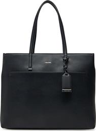 ΤΣΑΝΤΑ CK MUST MEDIUM SHOPPER W/POCKET K60K613019 ΜΑΥΡΟ CALVIN KLEIN