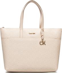 ΤΣΑΝΤΑ CK MUST SHOPPER LG W/SLIP PKT MN K60K609354 ΜΠΕΖ CALVIN KLEIN από το EPAPOUTSIA