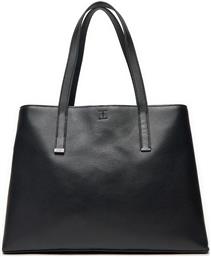 ΤΣΑΝΤΑ CK PLAQUE MEDIUM SHOPPER K60K612782 ΜΑΥΡΟ CALVIN KLEIN