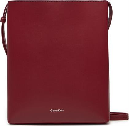 ΤΣΑΝΤΑ LINE NS CROSSBODY LTH BAG K60K612649 ΜΠΟΡΝΤΟ CALVIN KLEIN