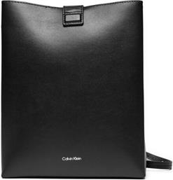 ΤΣΑΝΤΑ LINE NS CROSSBODY LTH BAG LV04F3005G ΜΑΥΡΟ CALVIN KLEIN