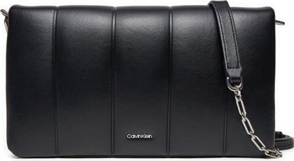 ΤΣΑΝΤΑ LINE QUILT SHOULDER BAG K60K612787 ΜΑΥΡΟ CALVIN KLEIN