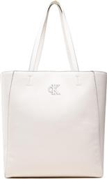 ΤΣΑΝΤΑ MINIMAL MONOGRAM SHOPPER32 K60K609292 ΛΕΥΚΟ CALVIN KLEIN