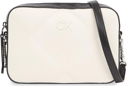 ΤΣΑΝΤΑ QUILT CAMERA BAG-CANVAS K60K611892 ΕΚΡΟΥ CALVIN KLEIN