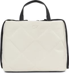 ΤΣΑΝΤΑ QUILT SHOPPER-CANVAS K60K611756 K60K611756 ΕΚΡΟΥ CALVIN KLEIN