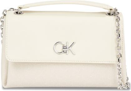 ΤΣΑΝΤΑ RE-LOCK CONV SHOULDER BAG-JCQ K60K611755 ΕΚΡΟΥ CALVIN KLEIN