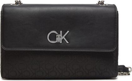 ΤΣΑΝΤΑ RE-LOCK CONV SHOULDER BAG-JQC K60K612641 ΜΑΥΡΟ CALVIN KLEIN